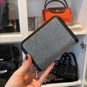 Rhinestone vegan leather Women's Wallet new